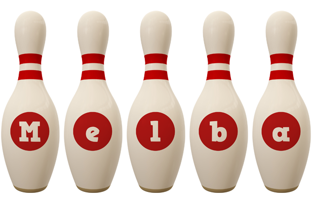 Melba bowling-pin logo