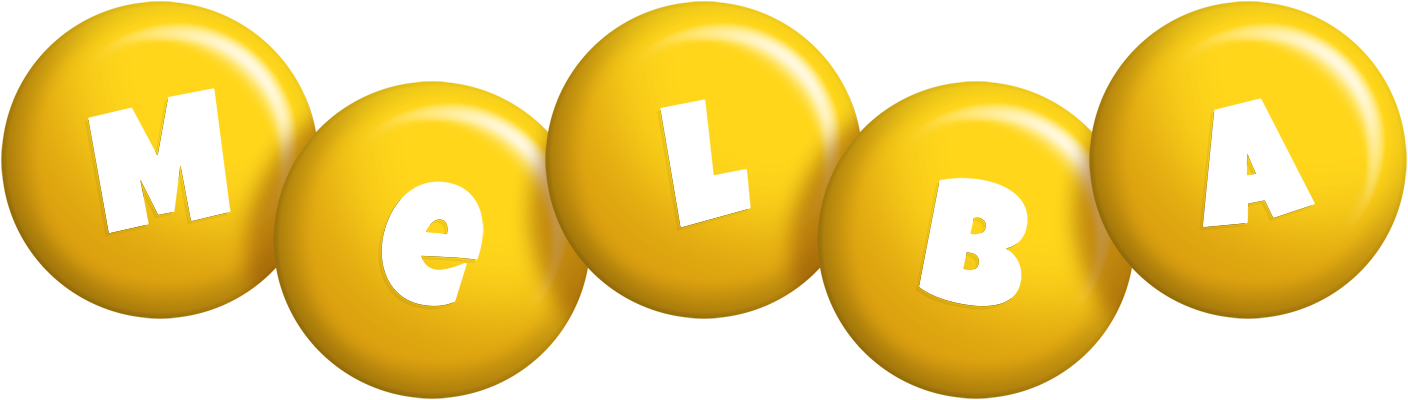 Melba candy-yellow logo