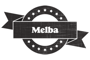 Melba grunge logo