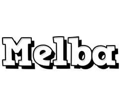 Melba snowing logo