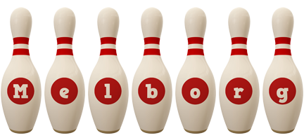 Melborg bowling-pin logo