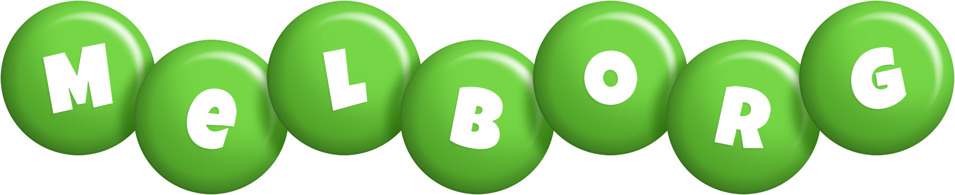 Melborg candy-green logo