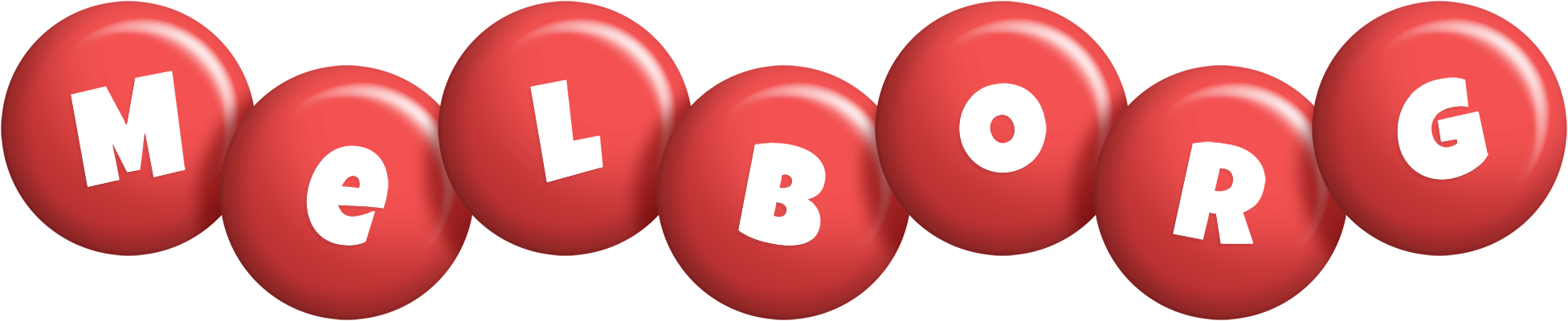 Melborg candy-red logo