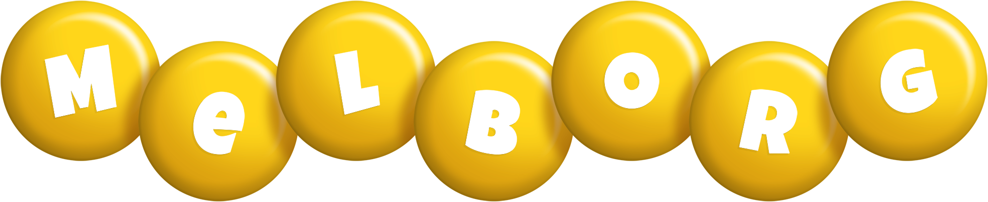 Melborg candy-yellow logo
