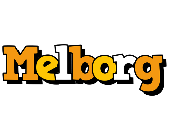 Melborg cartoon logo