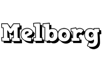 Melborg snowing logo