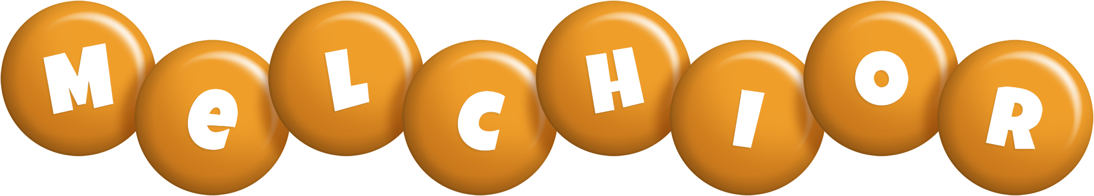 Melchior candy-orange logo