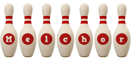 Melchor bowling-pin logo