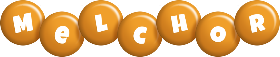 Melchor candy-orange logo