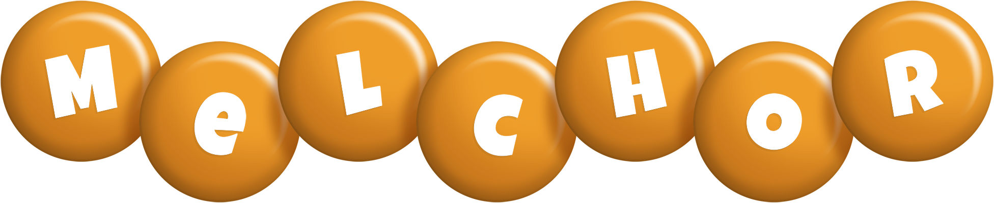 Melchor candy-orange logo