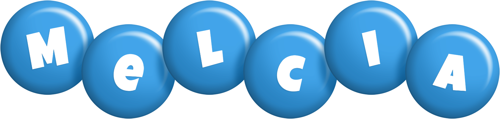Melcia candy-blue logo