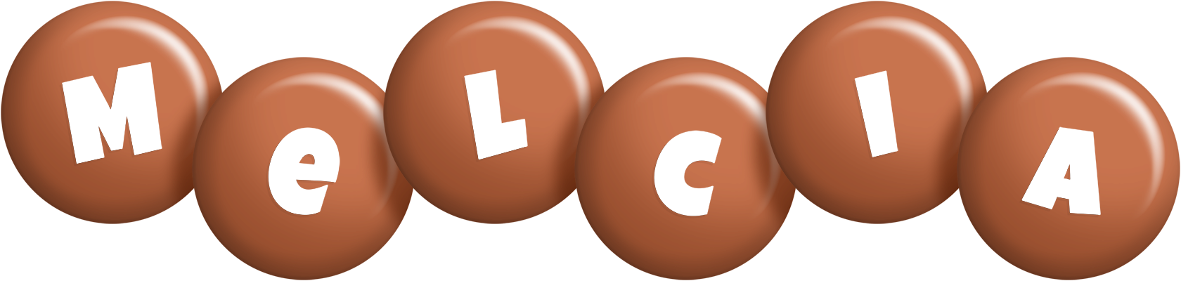 Melcia candy-brown logo