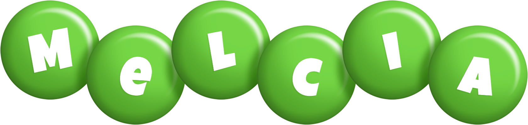 Melcia candy-green logo