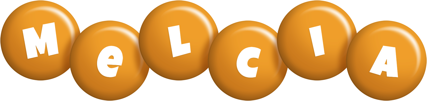 Melcia candy-orange logo