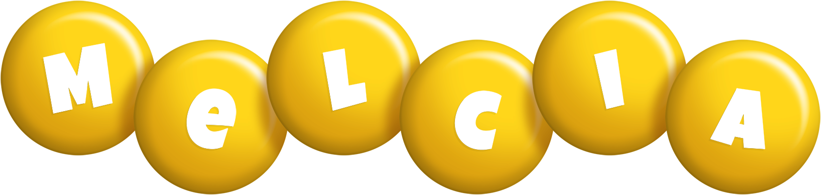Melcia candy-yellow logo