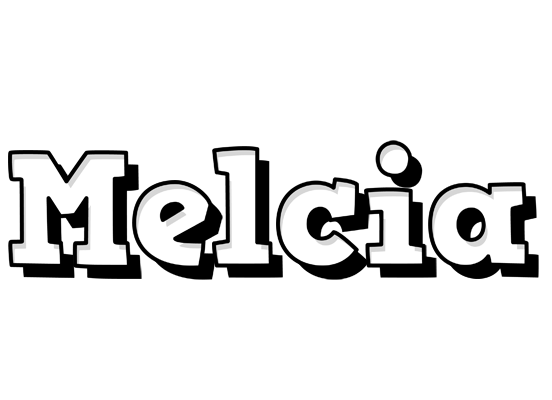 Melcia snowing logo