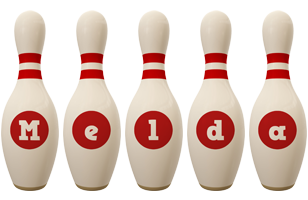 Melda bowling-pin logo