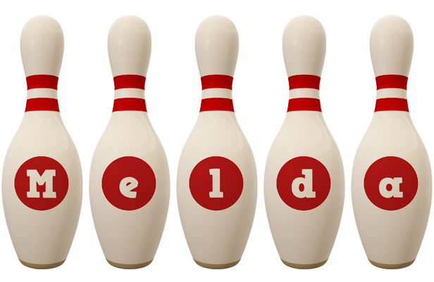Melda bowling-pin logo