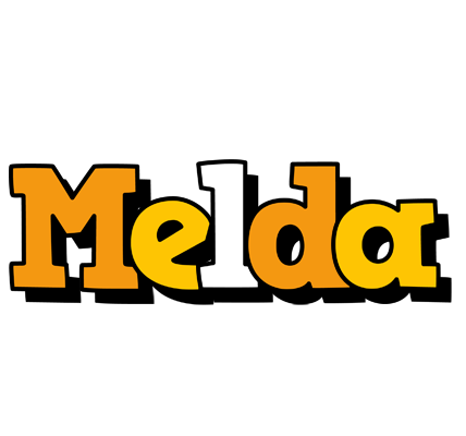 Melda cartoon logo