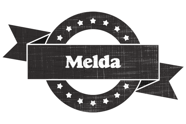 Melda grunge logo