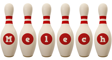 Melech bowling-pin logo