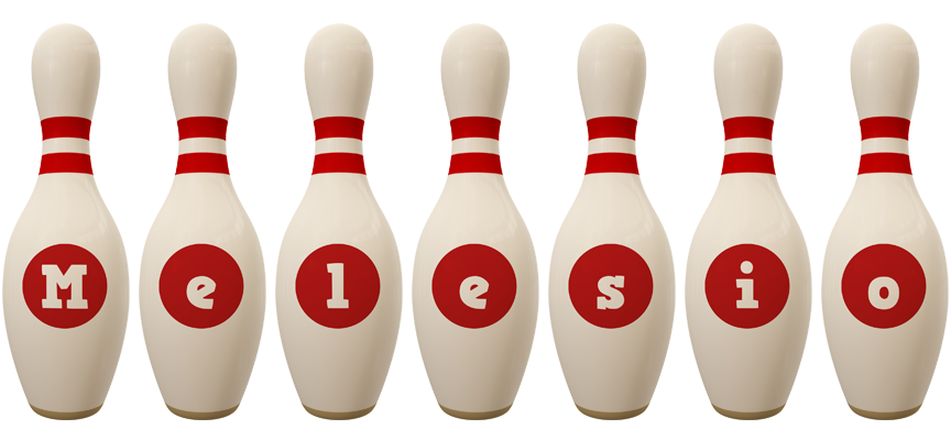Melesio bowling-pin logo