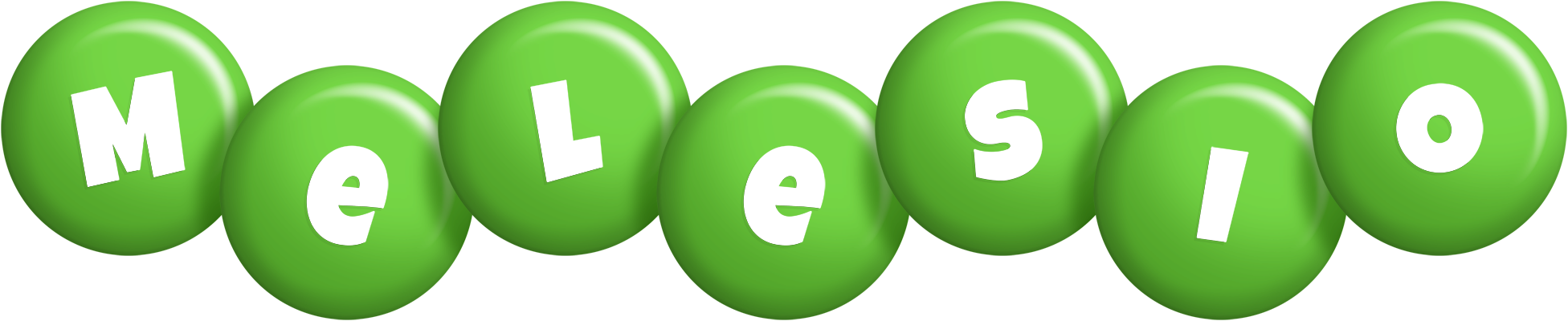 Melesio candy-green logo