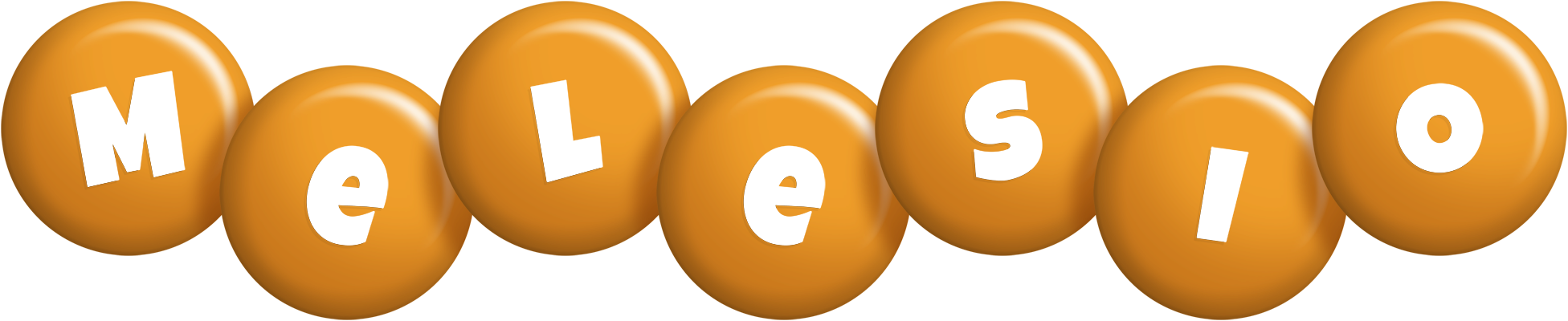 Melesio candy-orange logo