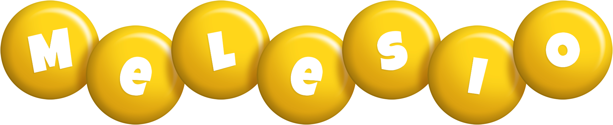 Melesio candy-yellow logo