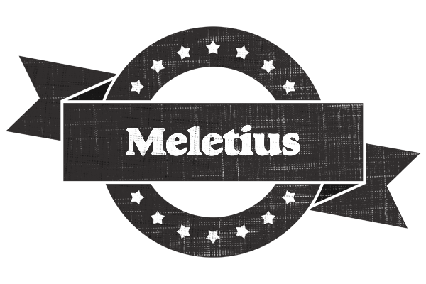 Meletius grunge logo