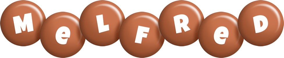 Melfred candy-brown logo