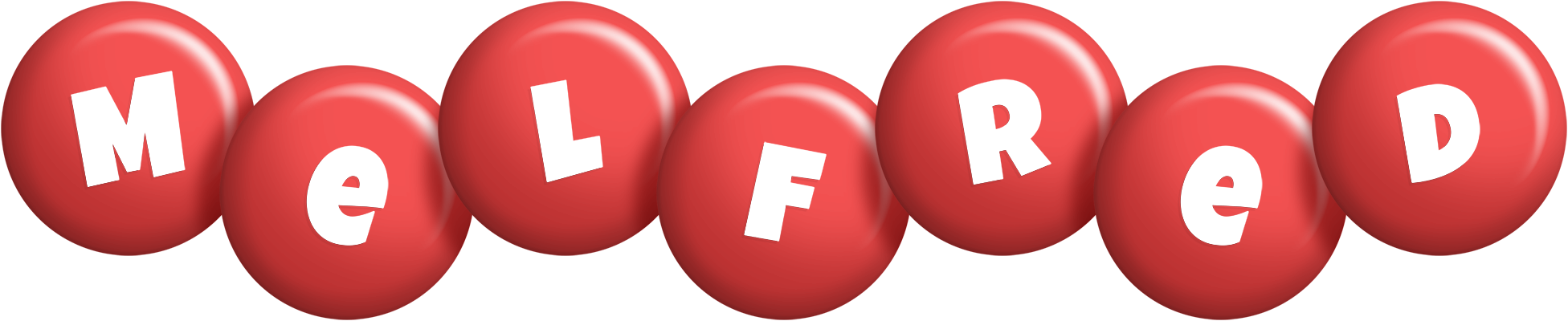 Melfred candy-red logo