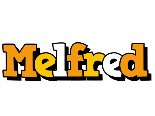 Melfred cartoon logo