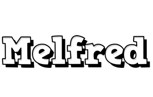 Melfred snowing logo