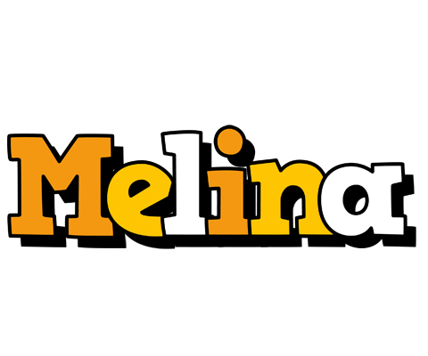 Melina cartoon logo