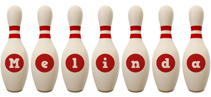 Melinda bowling-pin logo