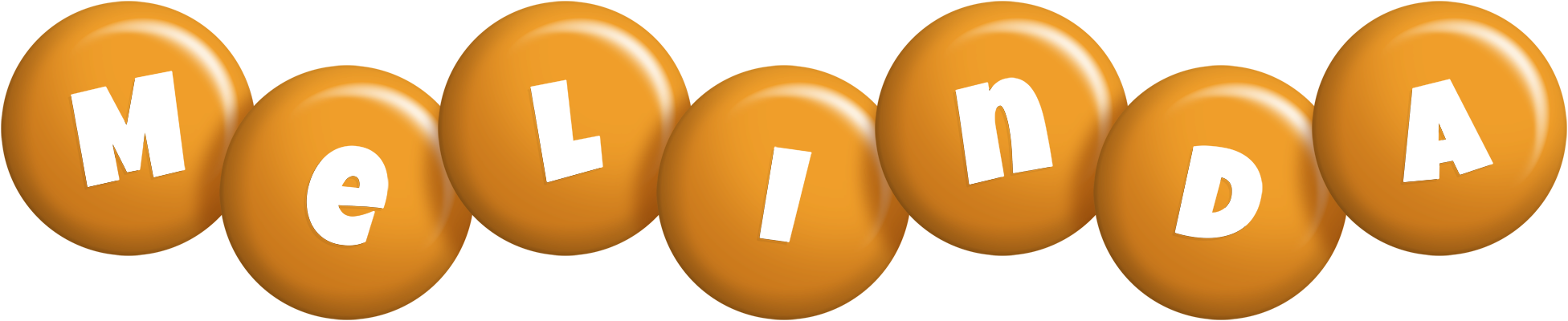 Melinda candy-orange logo