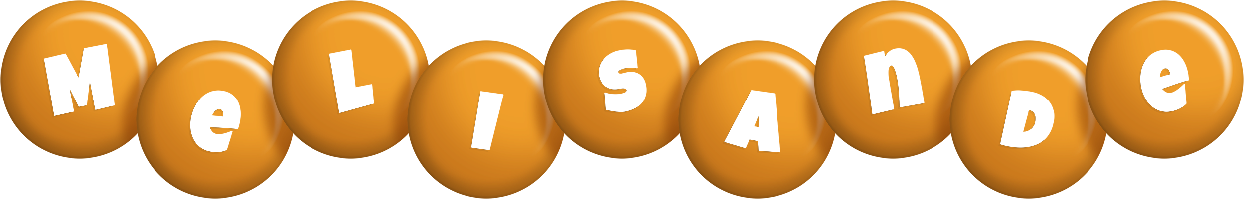 Melisande candy-orange logo