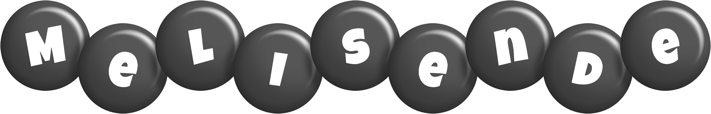 Melisende candy-black logo