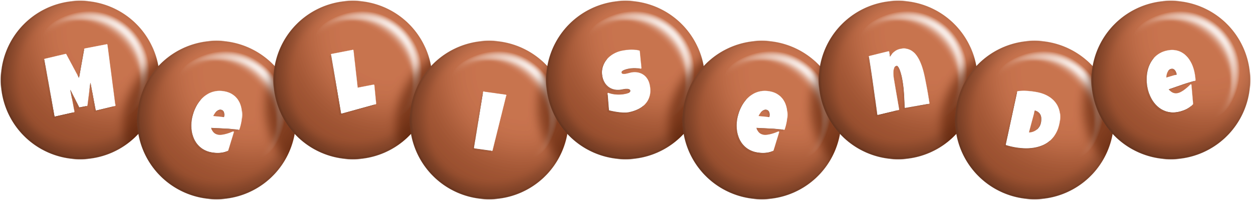 Melisende candy-brown logo