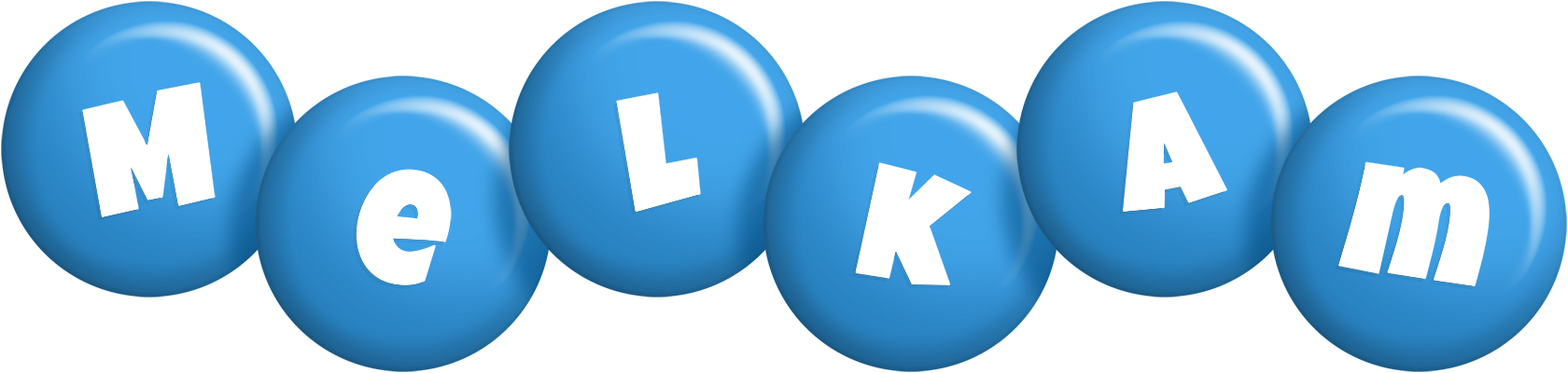 Melkam candy-blue logo