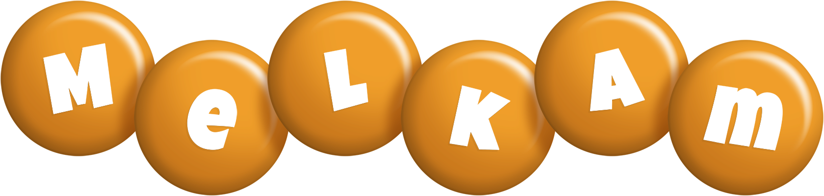 Melkam candy-orange logo