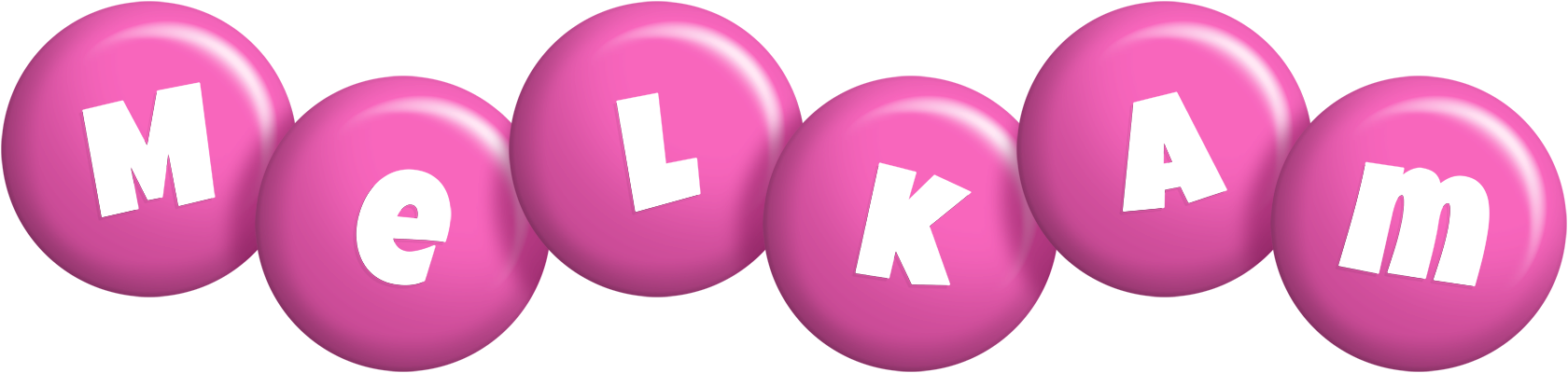 Melkam candy-pink logo
