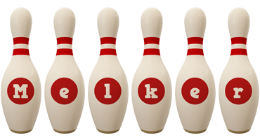 Melker bowling-pin logo