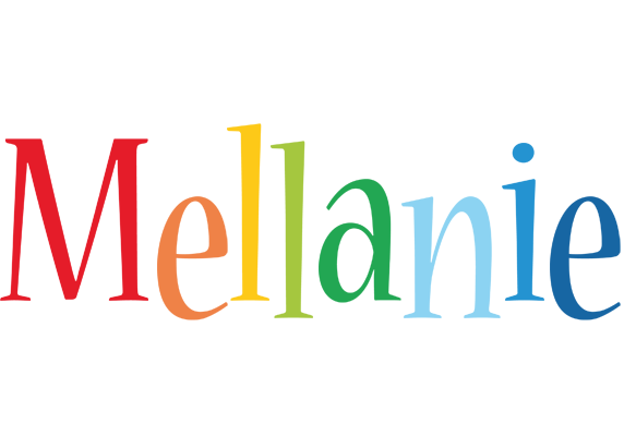 Mellanie birthday logo