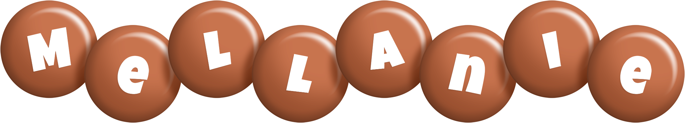 Mellanie candy-brown logo