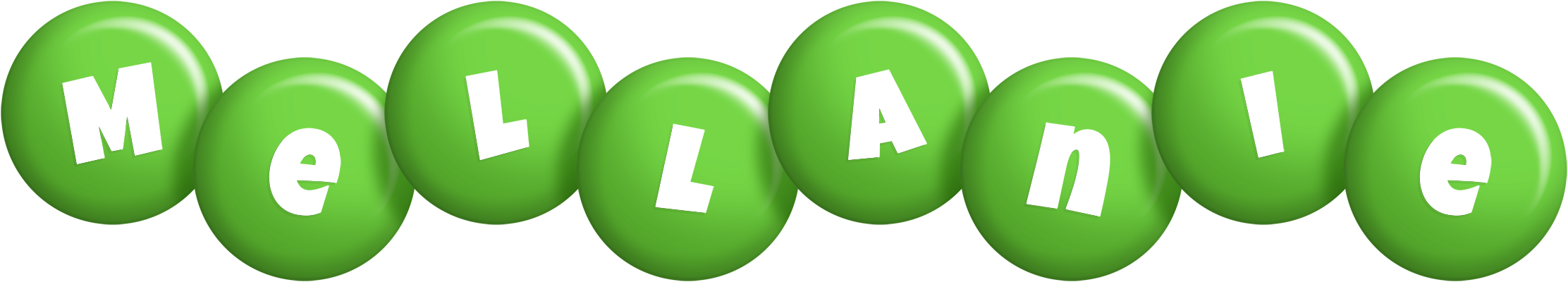 Mellanie candy-green logo