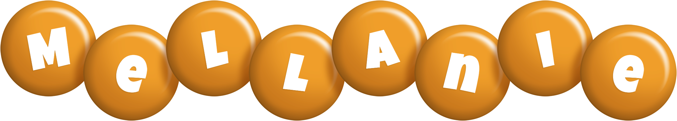 Mellanie candy-orange logo