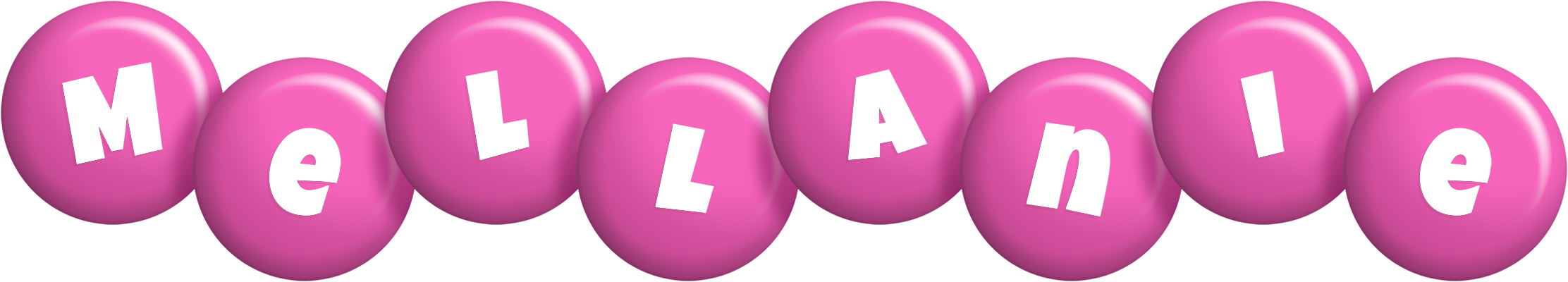 Mellanie candy-pink logo