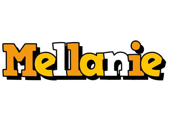 Mellanie cartoon logo